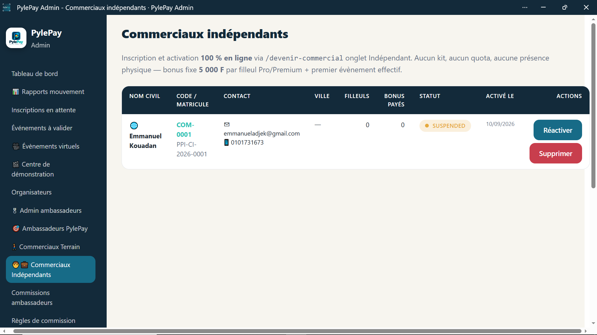 Commerciaux Indépendants