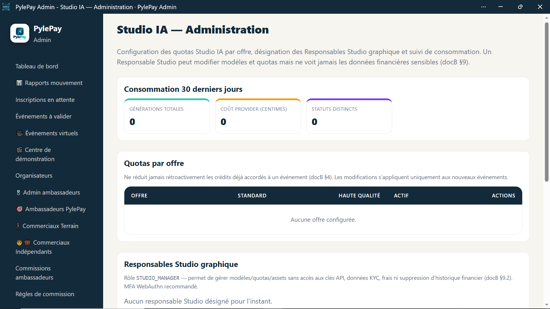 Studio IA Administration