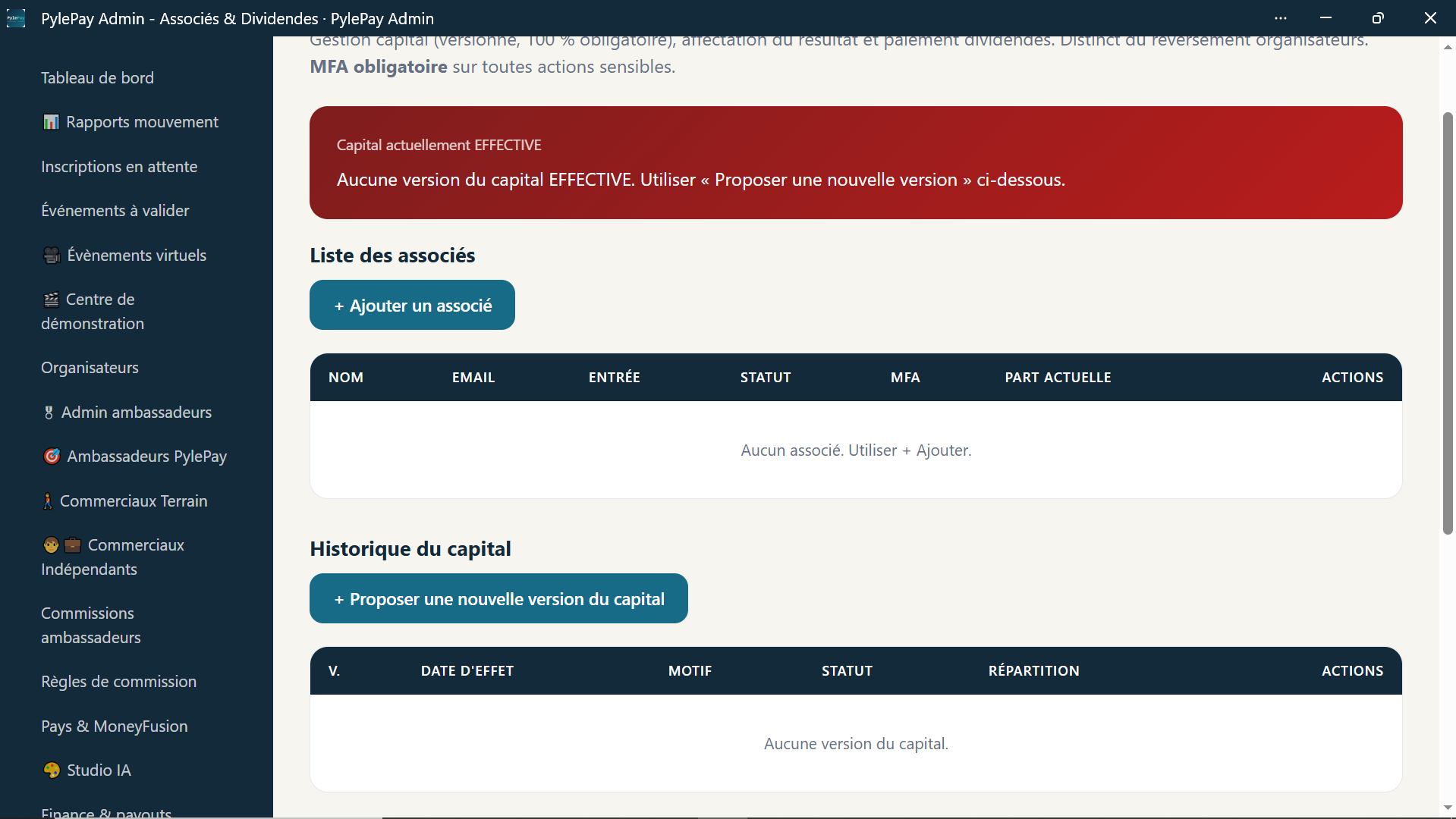 Associés et Dividendes